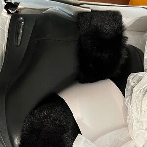 DKNY Black Abri-Wedge Bootie